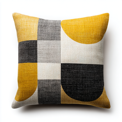 Modern Geometric Linen Pillow Cover
